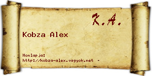 Kobza Alex névjegykártya