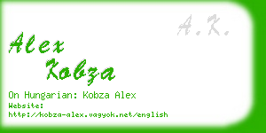 alex kobza business card